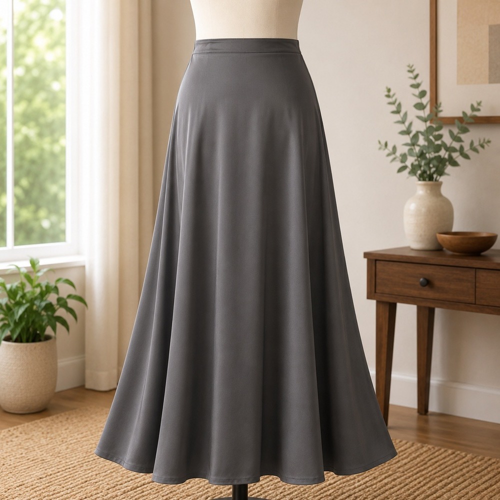 NWT Petal + Pup Black Satin Maxi Skirt High Waisted Side Zip XL SL825162PTX